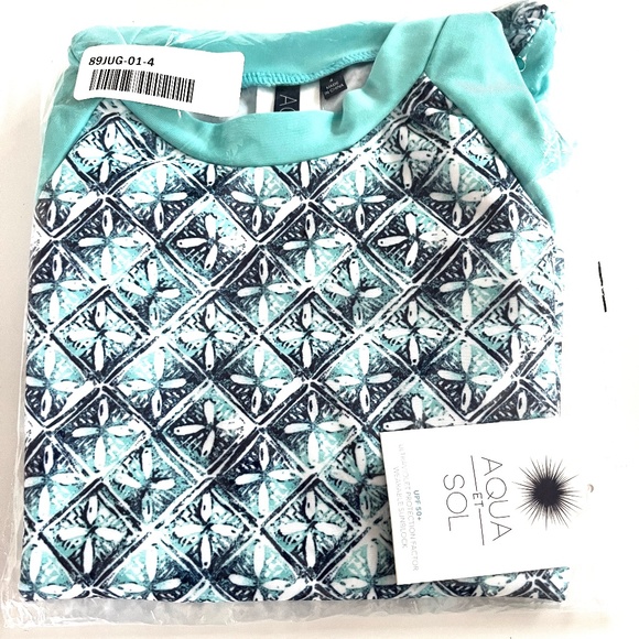 Aqua Et Sol Swim Aqua Et Sol Nwt Swimsuit Set Rash Guard Bikini